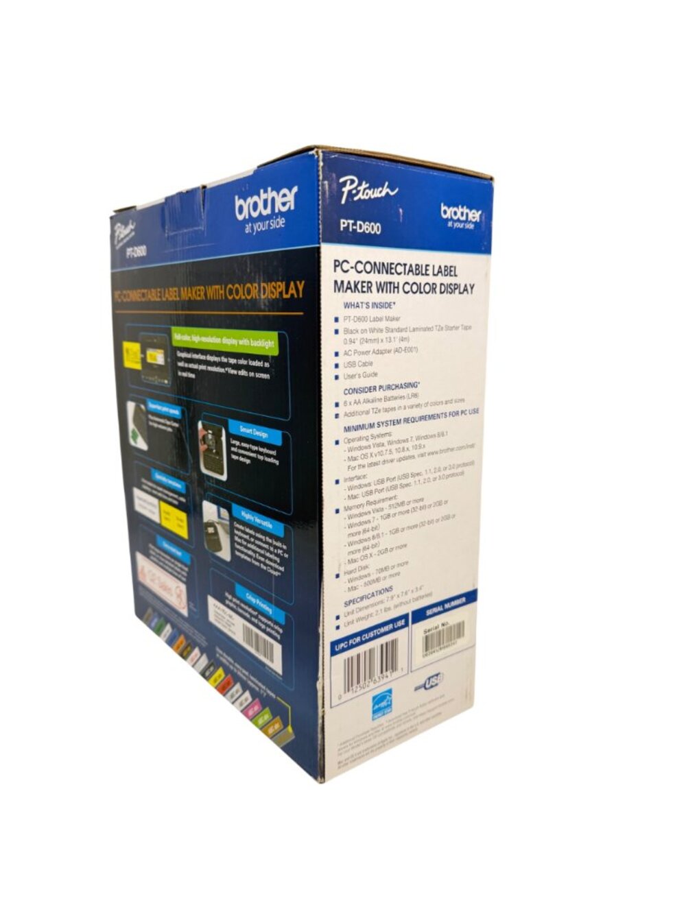 Brother P-Touch PT-D600 Label Maker - PC-Connectable - Color Disp - New Open Box - Picture 5 of 6